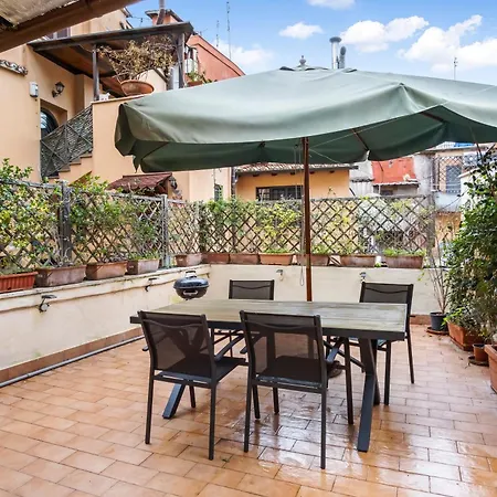 Lägenhet L'arte Dei Sogni With Terrace- Trastevere District